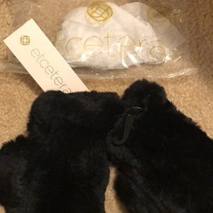 Etcetera 100% Rex Rabbit fur gloves. Nwt
